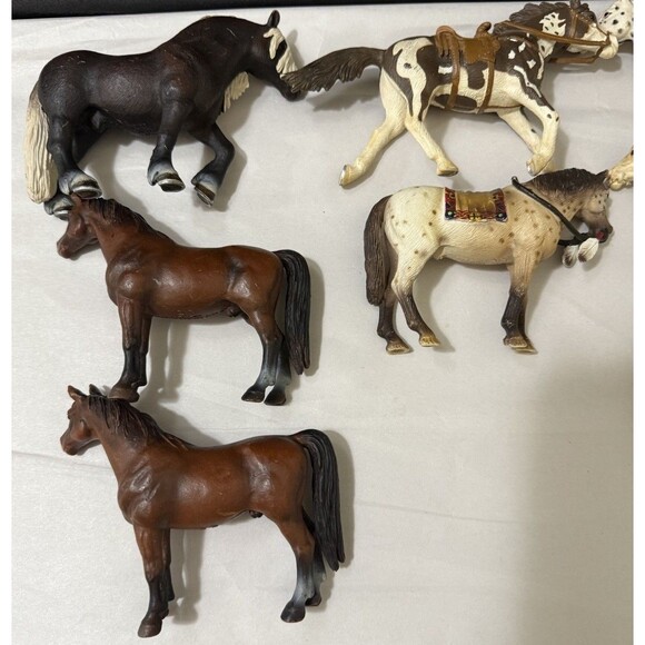 Lot of 8 VTG Schleich Horses Toy Figures Mixed Breeds Years 1998-2009 Retired - Picture 3 of 16